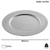 Dekoteller "Glitter", silber, ca. 33cmD Produktbild-Vorschau 3