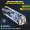 A cutaway view of a spindle motor, highlighting its internal components and features with text overlays. Náhled obrázku produktu