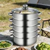 Dampftopf 5 Ebenen - Dampfgarer / Doppelkessel - 32 cm Produktbild-Vorschau 11