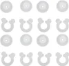 A grid of white plastic clips for securing duvet covers. Voir les images du produit
