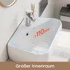 HOROW Aufsatzwaschbecken Keramik Handwaschtisch Trapezform Produktbild-Vorschau 3