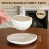 HOMELUX Tassen Set 6er mit Untertassen 120 ml Kaffeetassen Produktbild-Vorschau 2