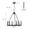 Lustre Tribesigns vintage noir, suspension à 6 ampoules Voir les images du produit 9