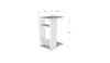 A 3D rendering of a white side table with dimensions indicated. Produktbild-Vorschau
