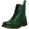 A single green Dr. Martens boot is shown against a white background. Produktbild-Vorschau