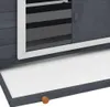 vidaXL Poulailler Gris et blanc 150x96x110 cm Sapin massif Voir les images du produit 4