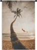 MuchoWow® Wandteppich Wandbehang Strand - Schaukel - Palme Produktbild-Vorschau 1