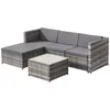 Flieks Rattan Gartenmöbel Sets 4 Sitzer, Polyrattan Produktbild-Vorschau 5