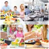 Prostírání, sada 6 kusů plstěných podložek se skleněnými Náhled obrázku produktu 4