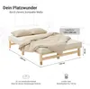 Homestyle4u Futonbett 120x200 mit mit Lattenrost Jugendbett Produktbild-Vorschau 3