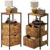 Table de chevet, table de chambre, commode à 2 tiroirs, Voir les images du produit 4
