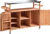 BELIANI Outdoor Kücheninsel Hellbraun Tannenholz Edelstahl Produktbild-Vorschau 6