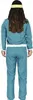 Back view of a person wearing a teal tracksuit with white stripes and a yellow and black headband. Produktbild-Vorschau