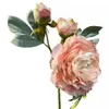 Pfingstrose mit 1 Blüte 2 Knospen L62cm Kunstblumen Produktbild-Vorschau 2