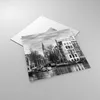 Bilder auf glas - Einteilig - Schwarzweiß Amsterdam Boote - Produktbild-Vorschau 2