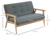 HOMCOM Divano a 2 posti Divano doppio Imbottitura Loveseat Anteprima dell’immagine prodotto 3