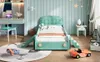 Babybed 90x200 cm, autodesign met glijbaan en trap, Productafbeelding-voorbeeld 12