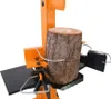 A log is positioned on a log splitter, ready to be split. Produktbild-Vorschau