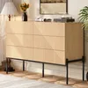 Credenza Merax con texture 3D e 6 cassetti, effetto legno,  Anteprima dell’immagine prodotto 1