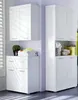 White modern storage cabinets in a room with tiled flooring. Anteprima dell’immagine prodotto