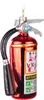 A glass ornament shaped like a fire extinguisher, displayed against a white background. Náhľad obrázku produktu