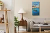 Wanduhr Bürouhr Leinwand Bild Geräuschlos 30x60 Gemälde Produktbild-Vorschau 3