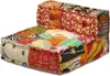vidaXL Pouf modulaire 3 places patchwork tissu Voir les images du produit 12
