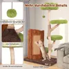 A cat tree with multiple levels and scratching surfaces, shown with a cat interacting with it. Anteprima dell’immagine prodotto