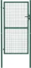 A green metal garden gate with a wire mesh infill, shown standing upright against a white background. Anteprima dell’immagine prodotto