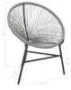 vidaXL Sedia da giardino moon chair in rattan grigio Anteprima dell’immagine prodotto 7