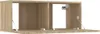 A wall-mounted TV cabinet with two open compartments and two doors. Náhľad obrázku produktu
