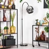 Cesaro Stehlampe aus Metall/Glas in Schwarz/Chrom/Rauch im Produktbild-Vorschau 10