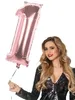 XL Folienballons Zahl 86 cm groß - Rose Gold - Luft oder Produktbild-Vorschau 2