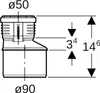 Geberit GE Silent-PP Reduktion, d90/50mm, exzentrisch, 1 Produktbild-Vorschau 6