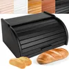 Creative Home Houten Broodtrommel Zwart, 38 x 28,5 x 17,5 Productafbeelding-voorbeeld 1
