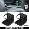 2pcs Noir Voiture Pliant Boisson Tasse Support Universel Voir les images du produit 1