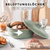Römertopf Brottopf Rund Ø 30cm - Brotkasten Grün aus Produktbild-Vorschau 4