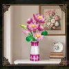 Lotusblumen Botanisches Bauset mit Vase Rosa Künstlicher Produktbild-Vorschau 5