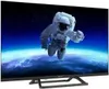 An astronaut floating in space with Earth in the background, displayed on a TV screen. Produktbild-Vorschau
