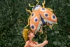 Folienluftballon Marienkäfer 61x70cm orange blau Produktbild-Vorschau 9