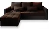 A brown sectional sofa with a chaise lounge is shown against a white background. Produktbild-Vorschau