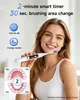 Brosse à dents électrique sonique blanche avec écran LED, Voir les images du produit 1