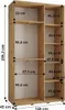A diagram of a wardrobe with dimensions indicated. Produktbild-Vorschau