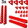 A collection of red tool holders and hooks arranged on a white background. Náhled obrázku produktu