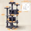 A diagram of a cat tree with dimensions labeled. Produktbild-Vorschau
