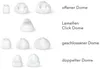 Connexx Click 4 Mm Open Dome, 6-Pack Blister, White, Produktbild-Vorschau 3