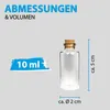 Mini Glasflaschen mit Korken 10ml ( 8er Pack ) - Kleine Produktbild-Vorschau 2
