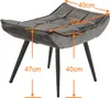M MCombo Sitzhocker Fußstütze mit Metallbeinen, Eleganter Produktbild-Vorschau 3