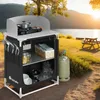 Cuisine de camping en aluminium 76 x 53,5 x 107 cm - noir Voir les images du produit 9