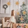 5x Weihnachts-Papiersterne 30 cm, 9 Zacken, Faltsterne zum Produktbild-Vorschau 5